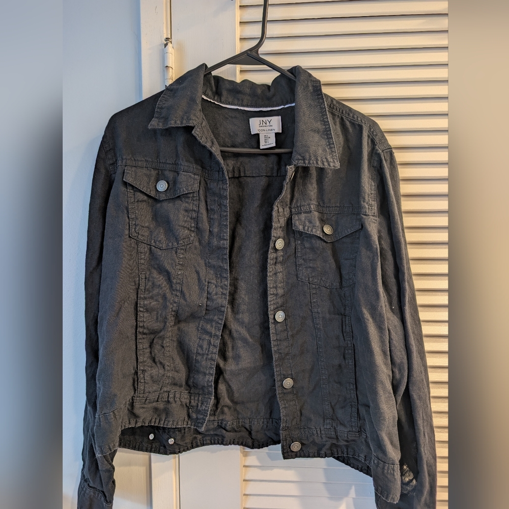 JNY Black Denim Jacket